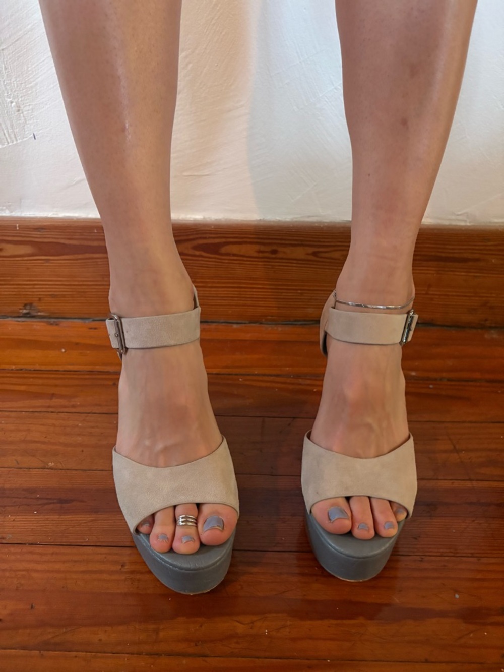 suede platform sandals